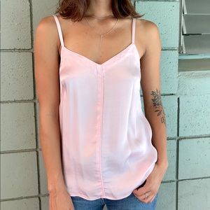 Xirena pink rose silk tank top
